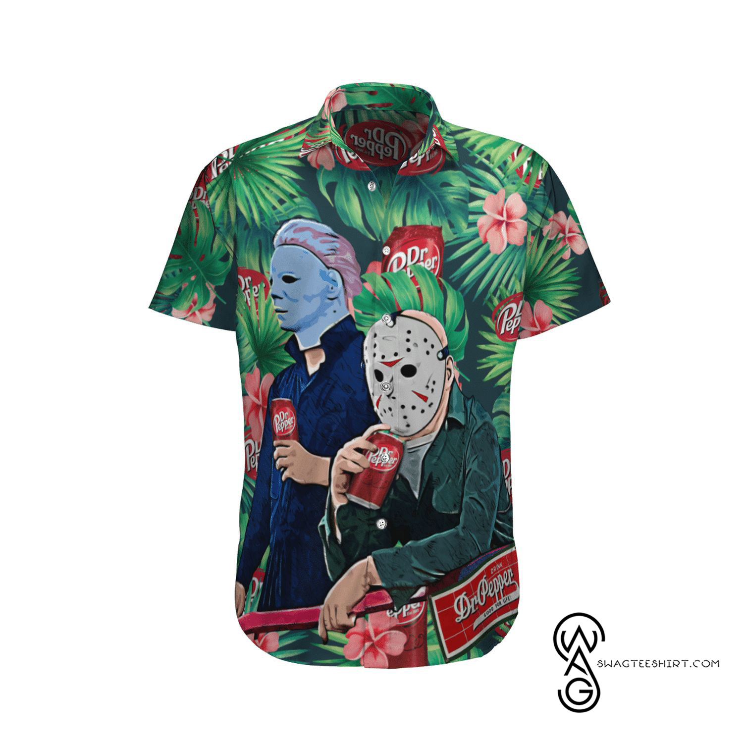 [Top Trending] Jason Voorhees Face Halloween Casual Beach Full Printing Hawaiian Shirt